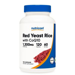 Червен ориз (дрожди) + Коензим Q10 | Red Yeast Rice with CoQ10 | Nutricost, 120 капс.