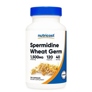 Пшенични зародиши 500 мг | Spermidine Wheat Germ | Nutricost, 120 капс.