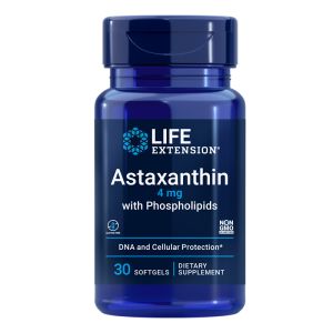 Астаксантин 4 мг + Фосфолипиди | Astaxanthin with phospholipids | Life Extension, 30 софтгел капс. 