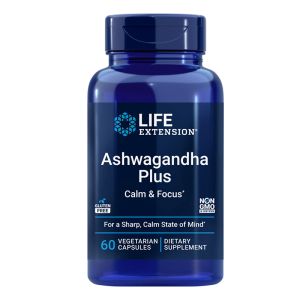 Ашваганда + Мента | Aswagandha Plus | Life Extension, 60 капс. 