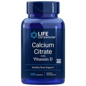 Калций цитрат + Витамин Д3 | Calcium Citrate with Vitamin D3 | Life Extension, 200 капс. 