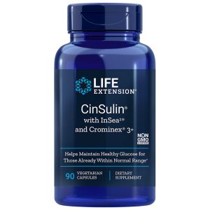 Глюкозен метаболизъм Формула | CinSulin with InSea2 and Crominex®3+ | Life Extension, 90 капс. 