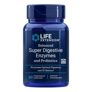 Храносмилателни ензими + 1 млрд. активни пробиотици | Enhanced Super Digestive Enzymes with Probiotics | Life Extension, 60 V капс. 