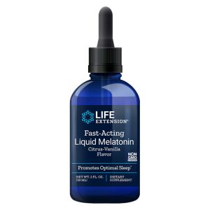 Течен мелатонин | Fast-Acting Liquid Melatonin | Life Extension, 59 мл капки, с аромат на цитруси и ванилия 