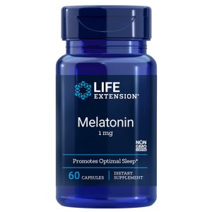 Мелатонин 1 мг | Melatonin | Life Extension, 60 капс. 