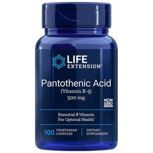 Пантотенова киселина (витамин В5) 500 мг | Pantothenic Acid Vitamin B5 | Life Extension, 100 V капс. 
