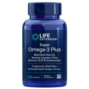 Супер Омега-3 + Крил, Астаксантин, лигнан от сусам и екстракт от маслина | Super Omega-3 Sesame Lignans, Olive Extract, Krill | Life Extension, 120 софтгел капс. 