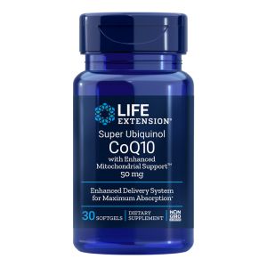Коензим Q10 ( убиквинол ) 50 мг + Шилажит 50 мг | Super Ubiquinol CoQ10 | Life Extension, 30 софтгел капс. 