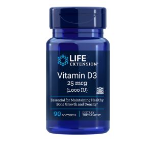 Витамин D3 1000 IU | Vitamin D3 | Life Extension, 90 софтгел капс.