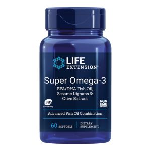 Супер Омега-3 (с лигнан от сусам и екстракт от маслина) | Super Omega-3 EPA/DHA with Sesame Lignans Olive Extract | Life Extension, 60 софтгел капс.