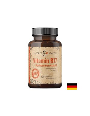 Витамин Б17  500 мг | Екстракт кайсиеви ядки | Vitamin B17 | Sports Health, 120 капс. 