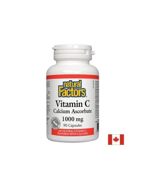Буфериран Витамин Ц (калциев аскорбат) 1000 мг | Vitamin C | Natural Factors, 90 капс. 