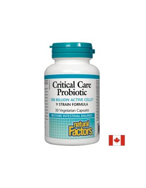 Critical Care Probiotic 9 щама, 100 млрд. активни пробиотици х 30 капсули Natural Factors