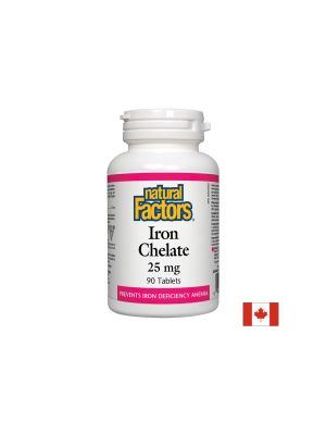 Iron Chelate/ Желязо (хелат) 25 mg x 90 таблетки Natural Factors