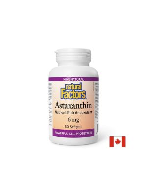 Астаксантин 6 мг. | Astaxanthin | Natural Factors х 60 драж. 