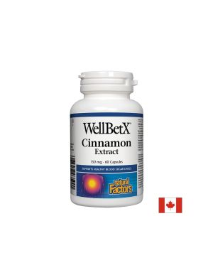 WellBetX® Cinnamon Extract/ Канела 150 mg х 60 капсули Natural Factors