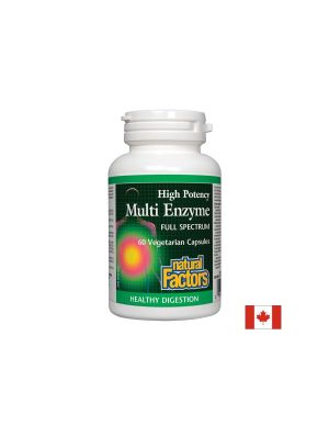  Мулти ензими | Multi Enzyme Full Spectrum | Natural Factors, 60 капс. 