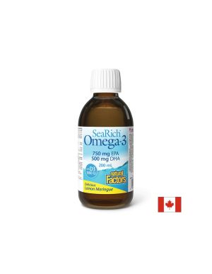 SeaRich Omega-3, 4500 mg (750 mg EPA 500 mg DHA) + витамин D3, 1000 IU, 200 ml Natural Factors