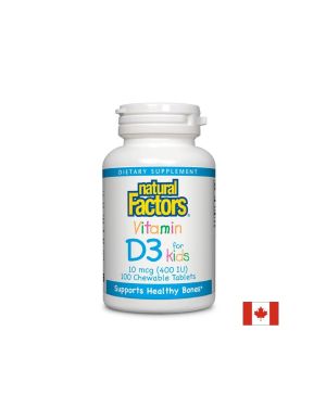 Vitamin D3 for Kids / Витамин D3 за деца 400 IU Natural Factors