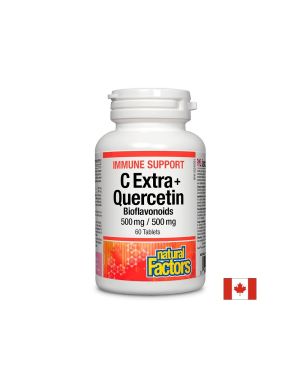 Immune Support C Extra + Quercetin Bioflavonoids / Имунна подкрепа с витамин С и кверцетин, 60 таблетки Natural Factors