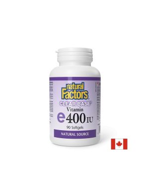 Антиоксидант - Витамин E Clear Base, 400 IU х 90 софтгел капсули Natural Factors