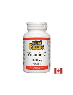 Vitamin C 1000 mg Bioflavonoids and Rosehips / Витамин С 1000 mg с Шипка и Биофлавони x 90 таблетки Natural Factors