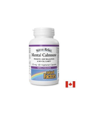 Л-Теанин,125 mg  - В подкрепа на нервната система, 60 капсули Natural Factors