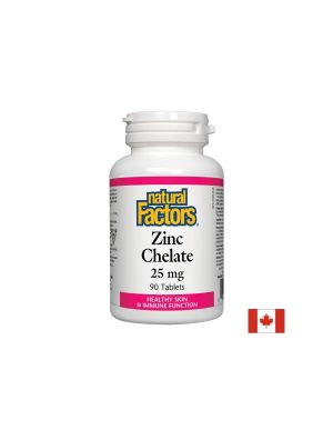 Zinc Chelate/ Цинк (хелат) 25 mg х 90 таблетки Natural Factors