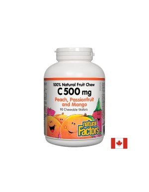 Vitamin C/ Витамин С 500 mg х 90 дъвчащи таблетки с вкус на тропически плодове Natural Factors