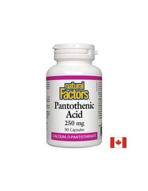 Pantothenic Acid - Пантотенова киселина / Витамин В5 (калциев д-пантотенат), 250 mg, 90 капсули Natural Factors
