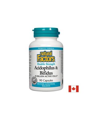 Ацидофилус бифидус 10 млрд | Acidophilus & Bifidus 10 Billion | Natural Factors, 90 капс. 