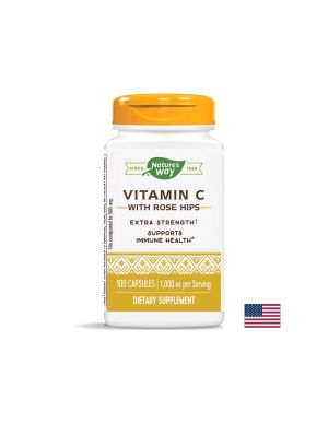 Витамин Ц 1000 мг & Шипка | Vitamin C & Rose Hips | Nature’s Way, 100 капс. 