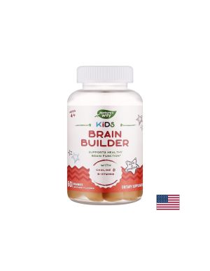 Детска формула за стимулиране на мозъчната дейност - Kids Brain Builder, 60 желирани таблетки