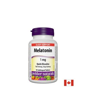 Мелатонин 1 мг | Melatonin | Webber Naturals, 90 табл.