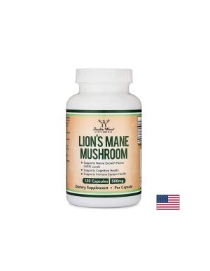 Лъвска грива 1000 мг | Lion’s Mane Mushroom  | Double Wood, 120 капс.