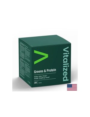 Зелени храни + протеини | Vitalized Greens and Protein | Life Extension, 30 сашета