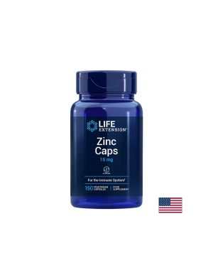 Цинк 15 мг | Zinc | Life Extension, 150 V капс.