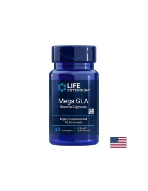 Гама линоленова киселина (от масло от пореч) + Лигнан | Mega GLA - Sesame Lignans | Life Extension, 30 софтгел капс.