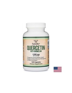 Кверцетин + Бромелаин | Quercetin with Bromelain | Double Wood, 120 капс.