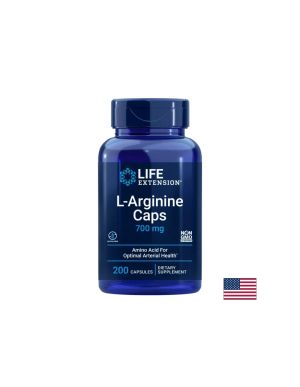Л - Аргинин 700 мг | L-Arginine | Life Extension, 200 капс.