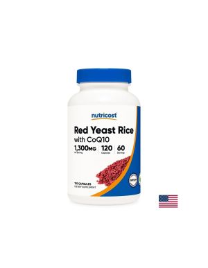 Червен ориз (дрожди) + Коензим Q10 | Red Yeast Rice with CoQ10 | Nutricost, 120 капс.