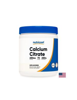 Калций ( цитрат ) 650 мг | Calcium Citrate | Nutricost , 250 гр.