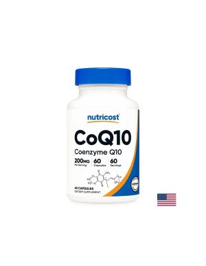 Коензим Q10 200 мг | CoQ10 | Nutricost, 60 капс.