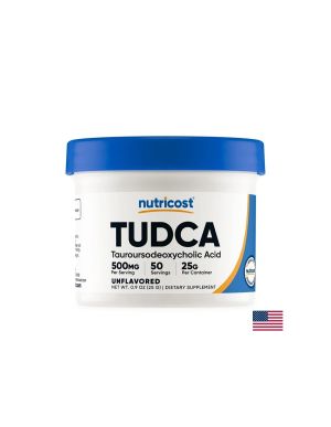 Тауроурсодезоксихолова киселина 500 мг | Tudca Powder | Nutricost, 25 г прах