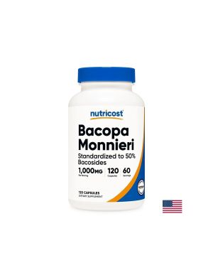Бакопа Мониери 500 мг | Bacopa Monnieri | Nutricost , 120 капс.
