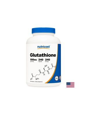 Глутатион 500 мг | Glutathione Reduced Form | Nutricost , 240 капс.