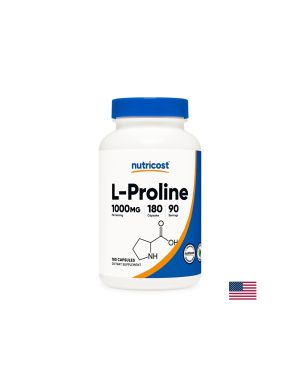 Л - Пролин 500 mg  | L-Proline | Nutricost , 180 капс.