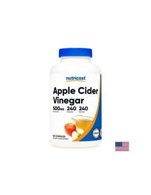 Ябълков оцет 500 мг | Apple Cider Vinegar | Nutricost, 240 капс.