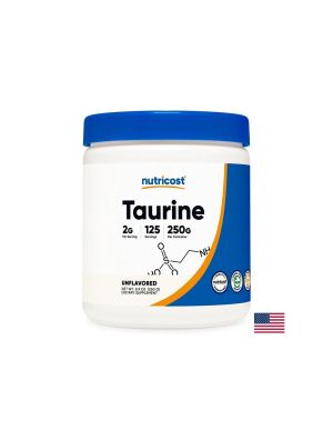 Таурин | Taurine Powder | Nutricost, 250 г прах