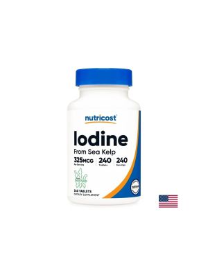 Йод 325 мкг | Iodine | Nutricost, 240 табл.